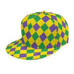 Harlequin Mardi Gras Pattern Print Snapback Cap
