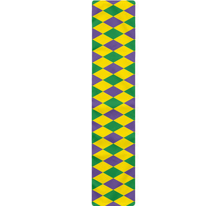 Harlequin Mardi Gras Pattern Print Table Runner