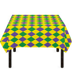 Harlequin Mardi Gras Pattern Print Tablecloth
