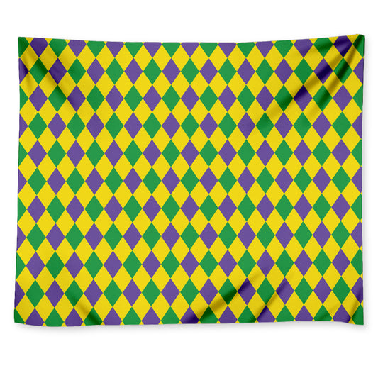 Harlequin Mardi Gras Pattern Print Tapestry