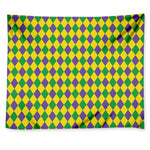 Harlequin Mardi Gras Pattern Print Tapestry