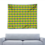 Harlequin Mardi Gras Pattern Print Tapestry