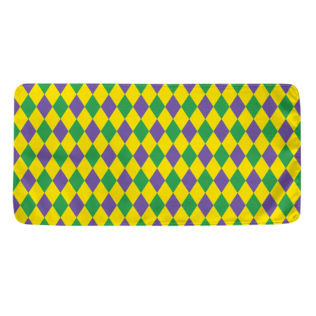 Harlequin Mardi Gras Pattern Print Towel