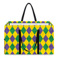 Harlequin Mardi Gras Pattern Print Utility Tote Bag