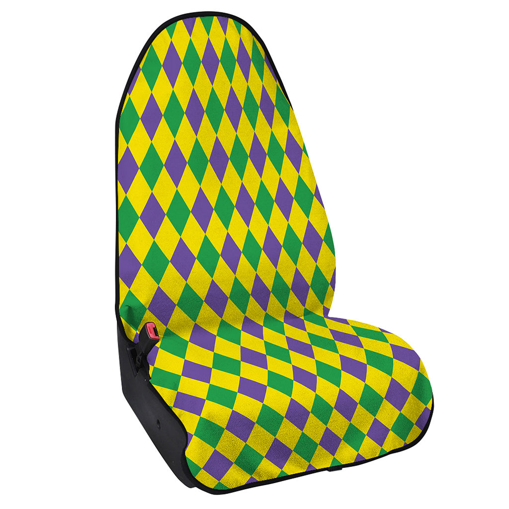 Harlequin Mardi Gras Pattern Print Waterproof Car Seat Cover