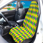 Harlequin Mardi Gras Pattern Print Waterproof Car Seat Cover