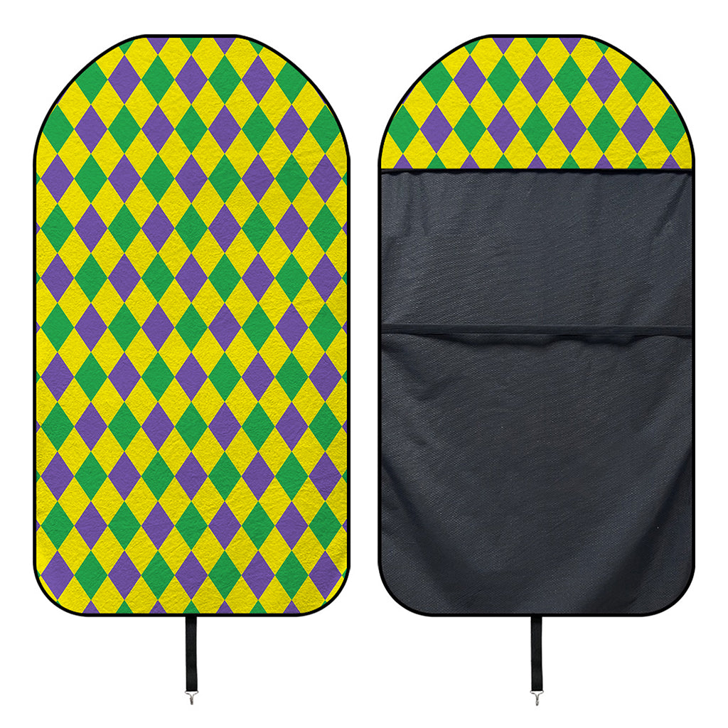 Harlequin Mardi Gras Pattern Print Waterproof Car Seat Cover