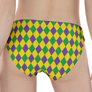 Harlequin Mardi Gras Pattern Print Women's Panties