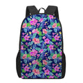 Hawaii Exotic Flowers Pattern Print 17 Inch Backpack
