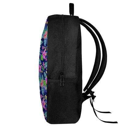 Hawaii Exotic Flowers Pattern Print 17 Inch Backpack