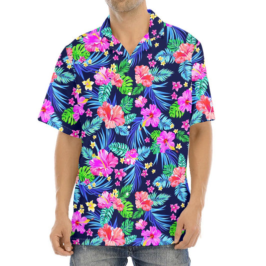 Hawaii Exotic Flowers Pattern Print Aloha Shirt