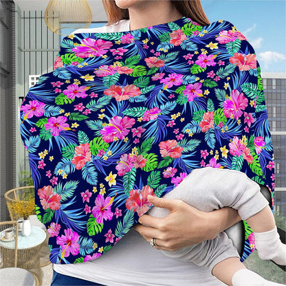 Hawaii Exotic Flowers Pattern Print Baby Seat Cover