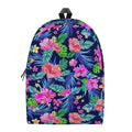 Hawaii Exotic Flowers Pattern Print School Backpack