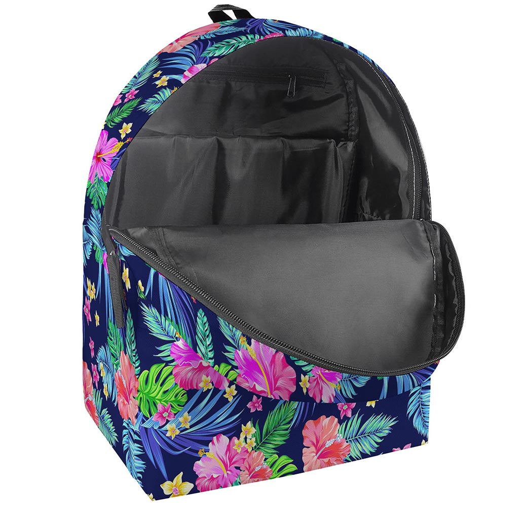 Hawaii Exotic Flowers Pattern Print Backpack