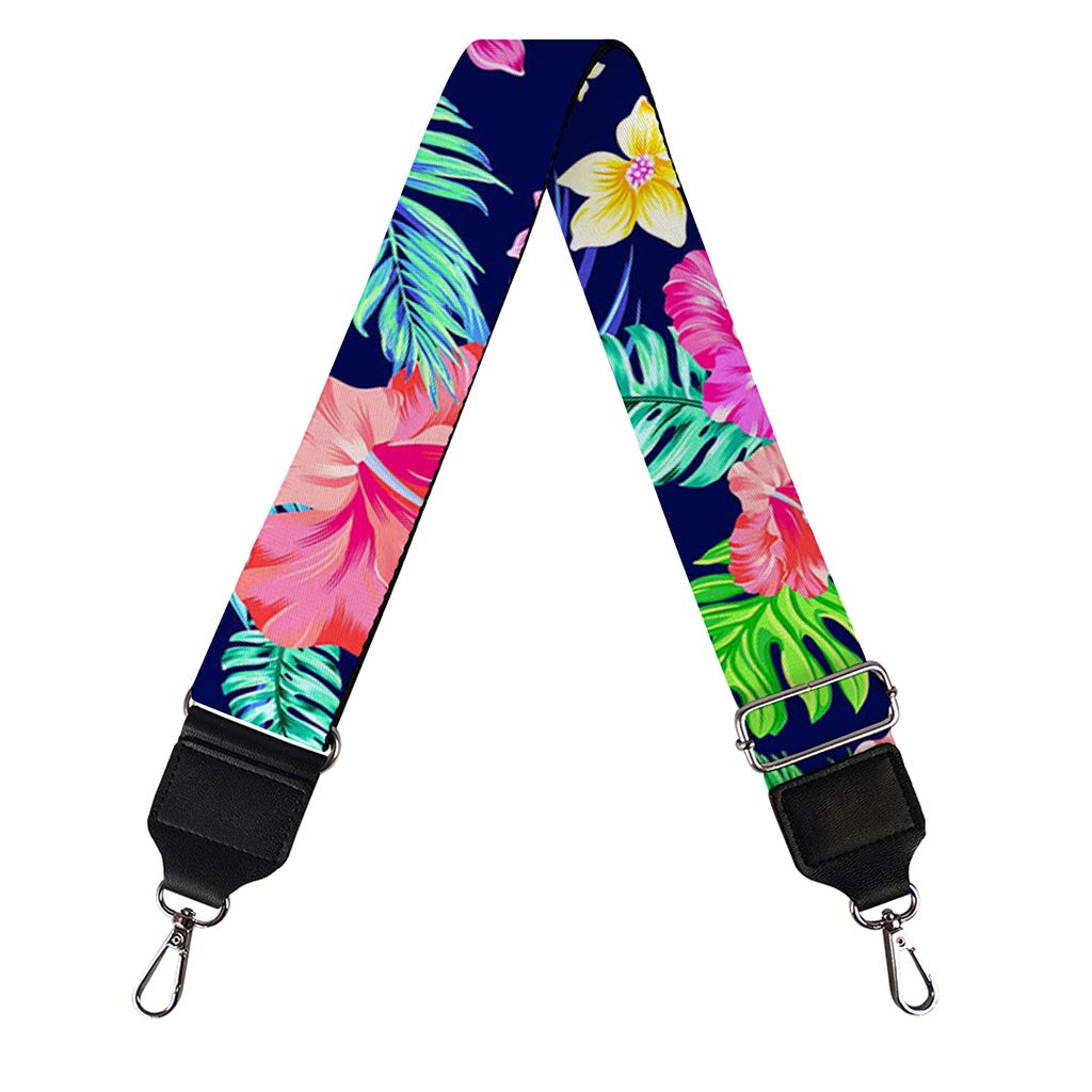 Hawaii Exotic Flowers Pattern Print Bag Strap