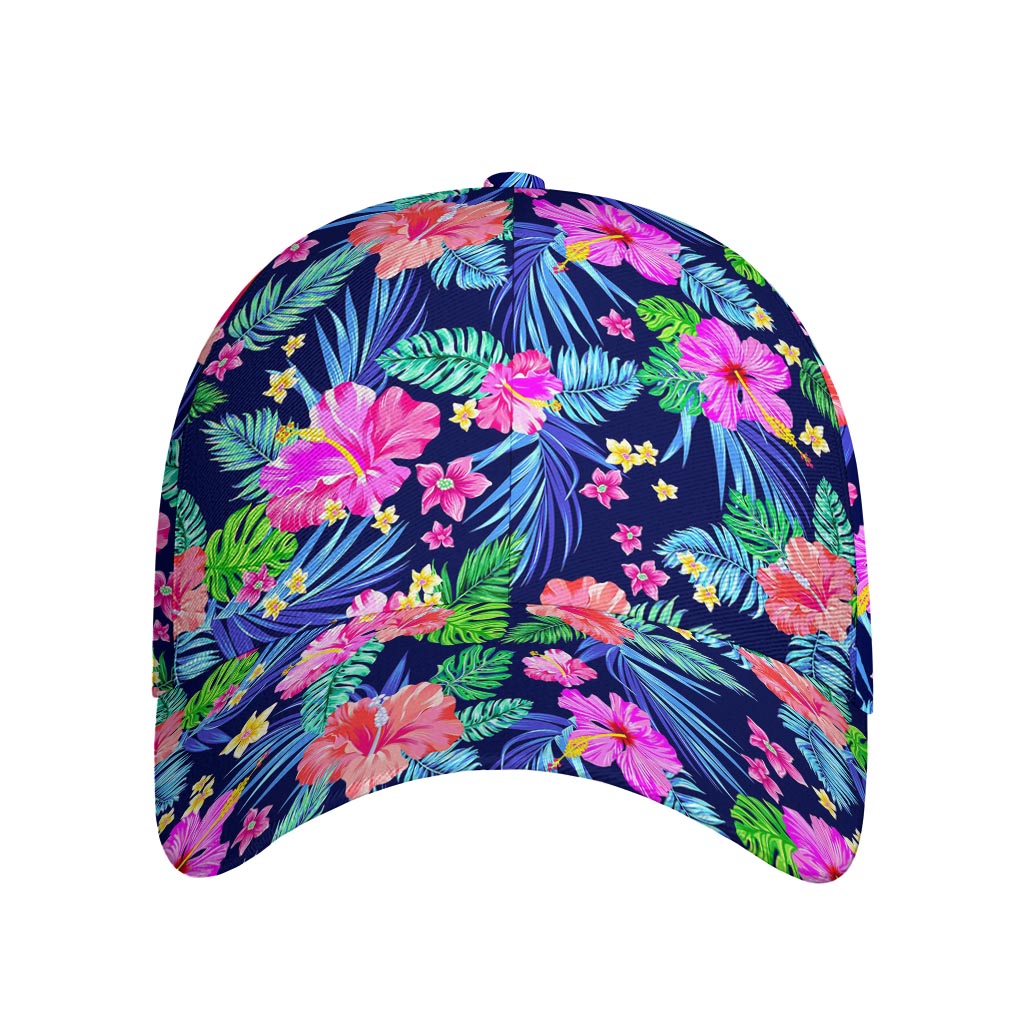 Hawaii Exotic Flowers Pattern Print Baseball Cap