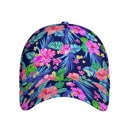 Hawaii Exotic Flowers Pattern Print Baseball Cap