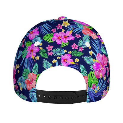 Hawaii Exotic Flowers Pattern Print Baseball Cap