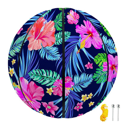 Hawaii Exotic Flowers Pattern Print Basketball
