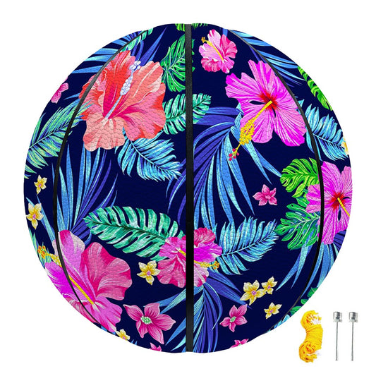 Hawaii Exotic Flowers Pattern Print Basketball