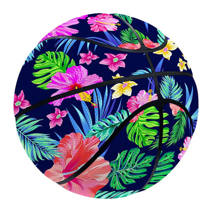 Hawaii Exotic Flowers Pattern Print Basketball