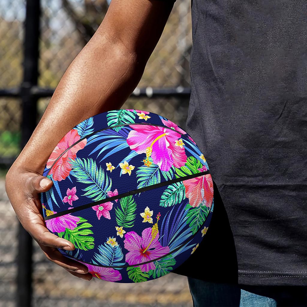 Hawaii Exotic Flowers Pattern Print Basketball