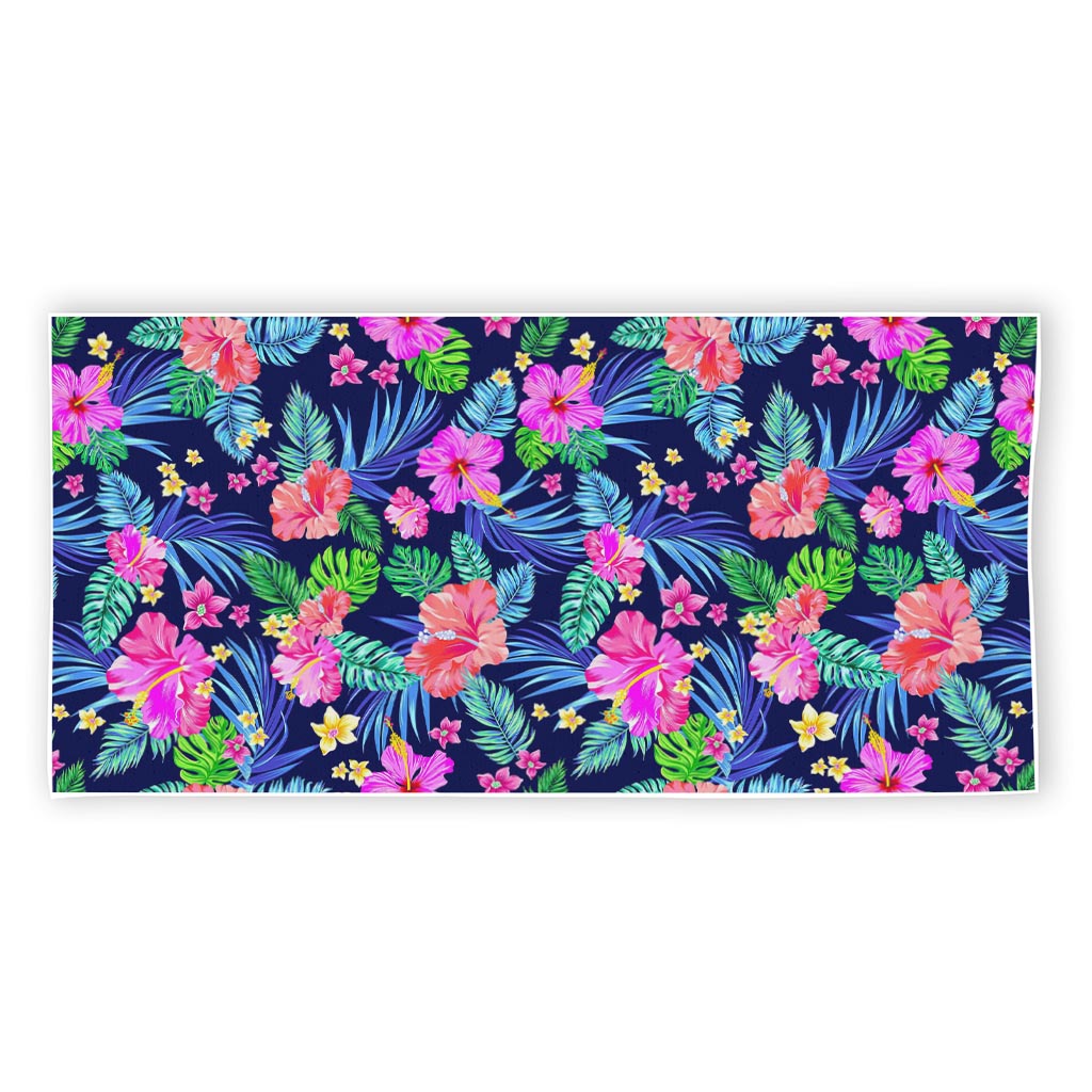 Hawaii Exotic Flowers Pattern Print Beach Towel