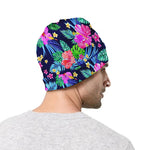 Hawaii Exotic Flowers Pattern Print Beanie
