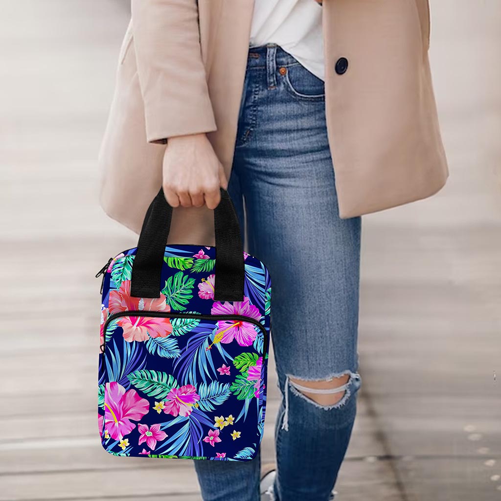 Hawaii Exotic Flowers Pattern Print Bible Tote Bag