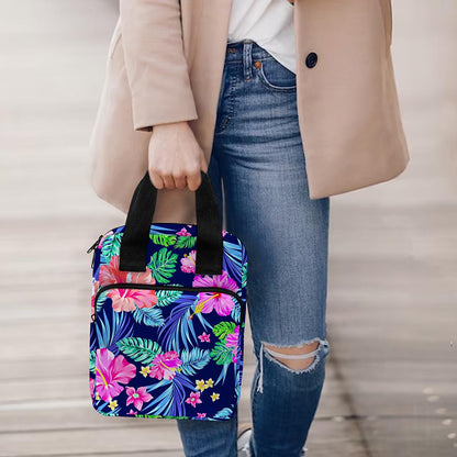 Hawaii Exotic Flowers Pattern Print Bible Tote Bag