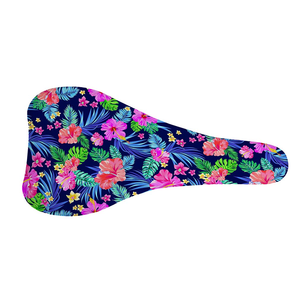 Hawaii Exotic Flowers Pattern Print Bicycle Seat Cover
