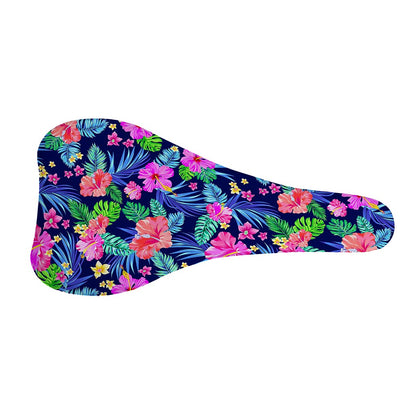 Hawaii Exotic Flowers Pattern Print Bicycle Seat Cover