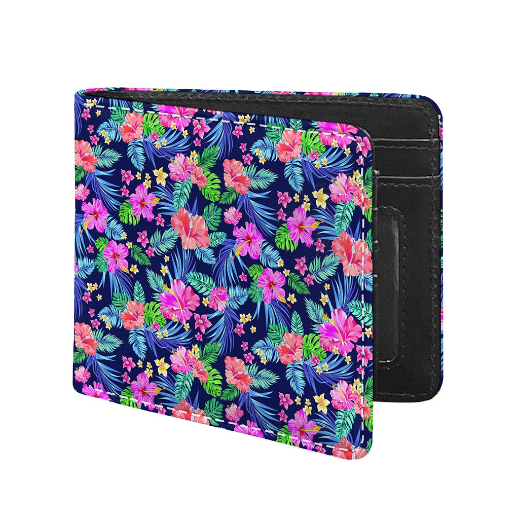 Hawaii Exotic Flowers Pattern Print Bifold Wallet