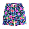 Hawaii Exotic Flowers Pattern Print Cotton Shorts