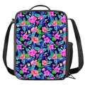 Hawaii Exotic Flowers Pattern Print Crossbody Lunch Bag