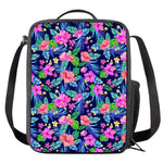 Hawaii Exotic Flowers Pattern Print Crossbody Lunch Bag