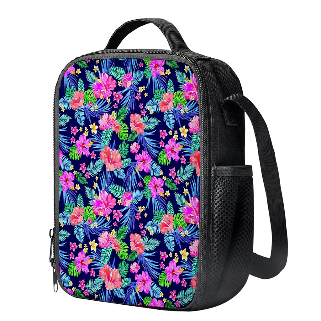 Hawaii Exotic Flowers Pattern Print Crossbody Lunch Bag