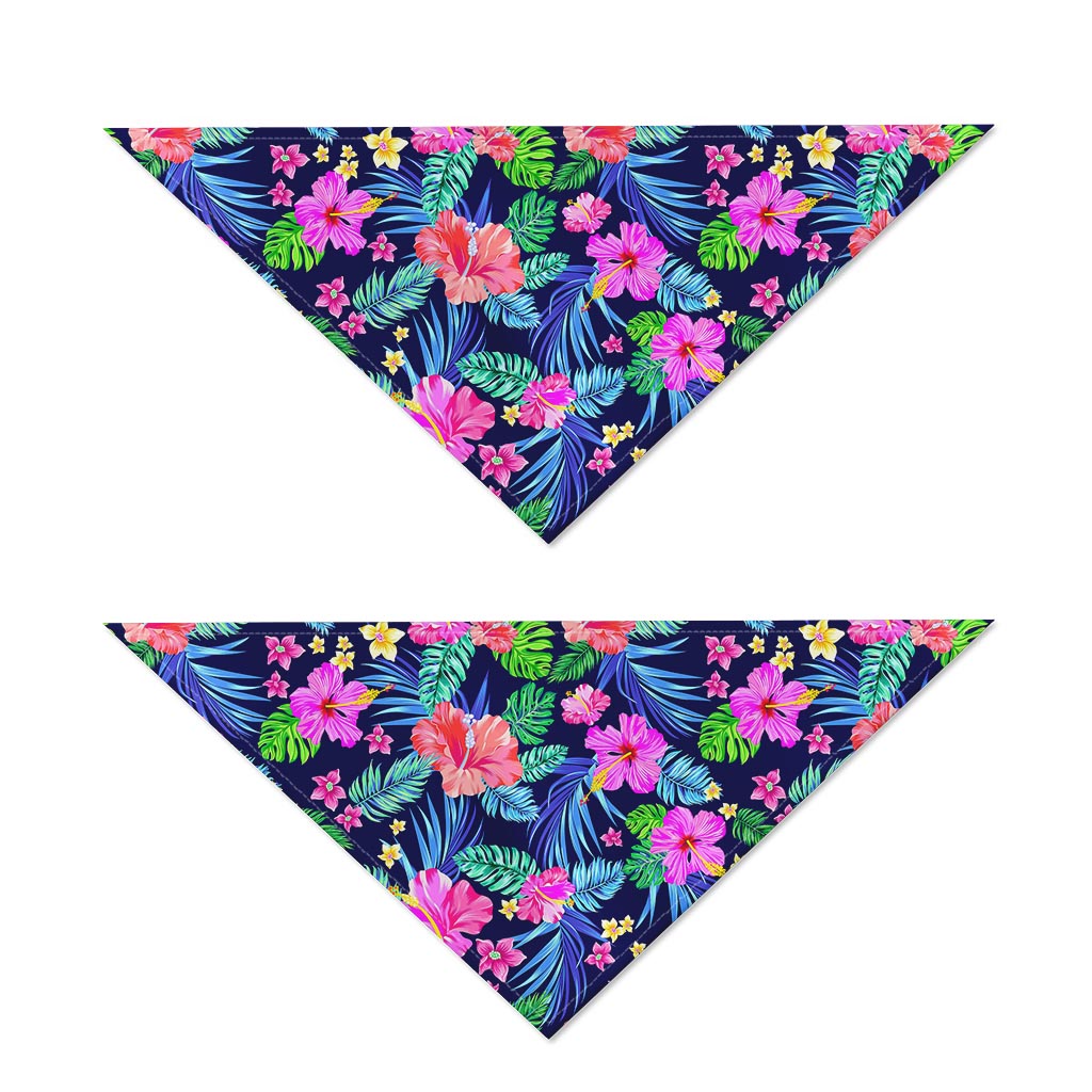Hawaii Exotic Flowers Pattern Print Dog Bandana