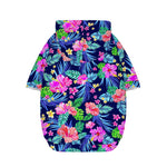 Hawaii Exotic Flowers Pattern Print Dog Zip Up Hoodie