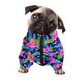 Hawaii Exotic Flowers Pattern Print Dog Zip Up Jacket