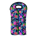 Hawaii Exotic Flowers Pattern Print Double Neoprene Wine Tote