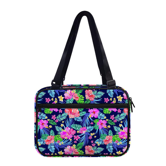 Hawaii Exotic Flowers Pattern Print Double Strap Bible Bag