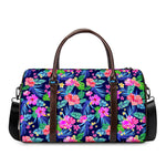 Hawaii Exotic Flowers Pattern Print Duffle Bag