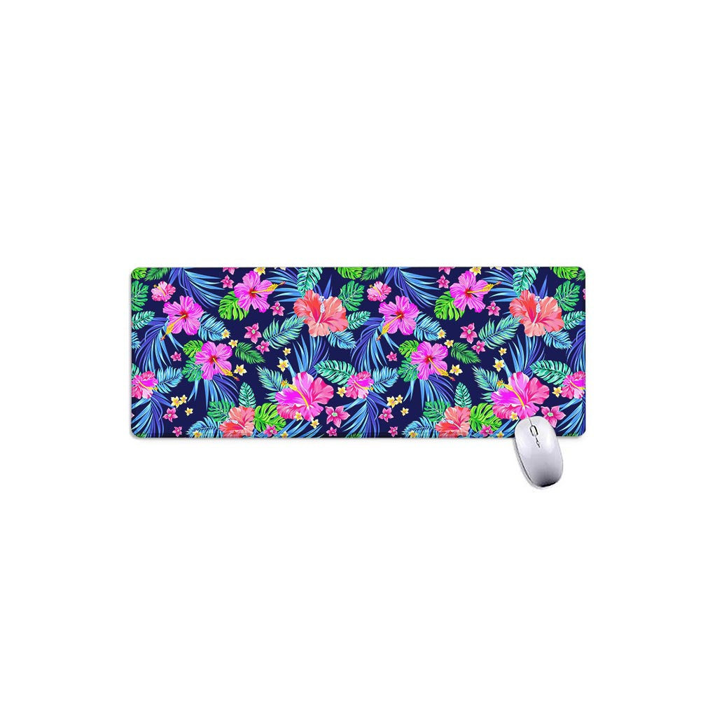 Hawaii Exotic Flowers Pattern Print Extended Mouse Pad