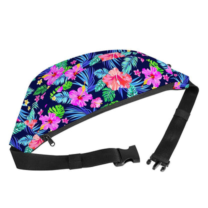 Hawaii Exotic Flowers Pattern Print Fanny Pack