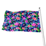 Hawaii Exotic Flowers Pattern Print Flag