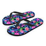 Hawaii Exotic Flowers Pattern Print Flip Flops