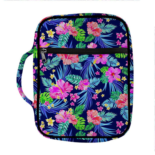 Hawaii Exotic Flowers Pattern Print Front Pocket Bible Bag