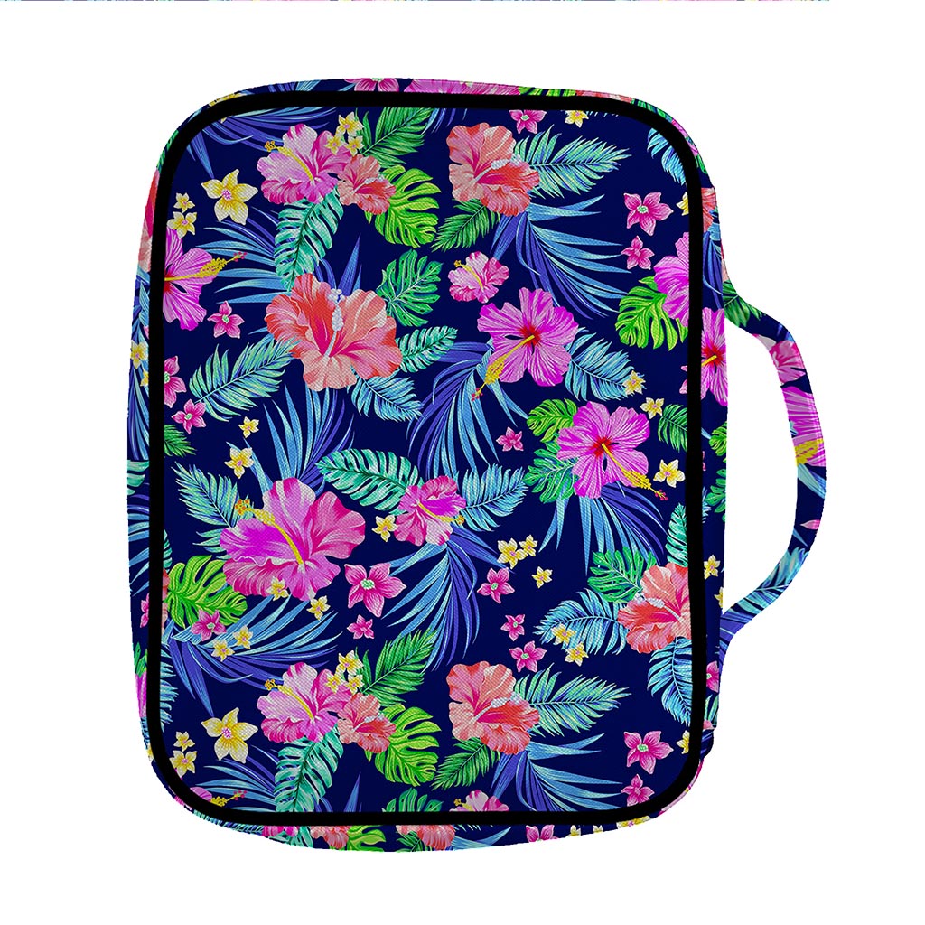 Hawaii Exotic Flowers Pattern Print Front Pocket Bible Bag