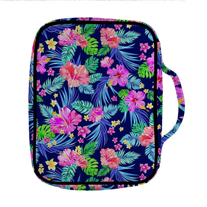 Hawaii Exotic Flowers Pattern Print Front Pocket Bible Bag